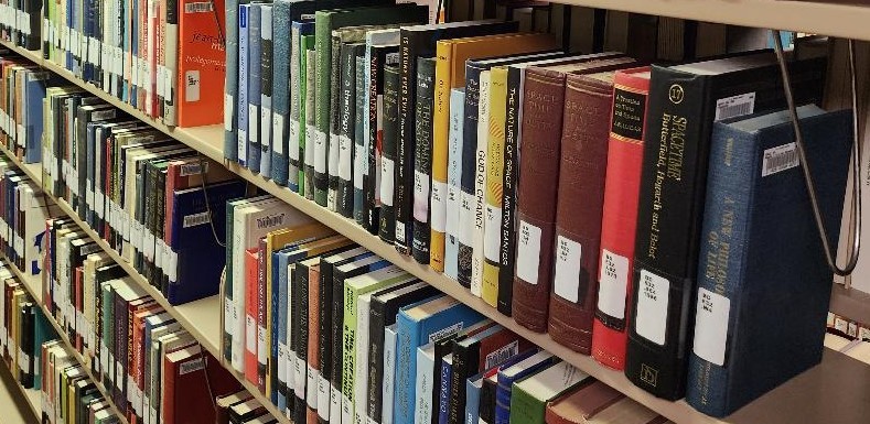Books on shelves